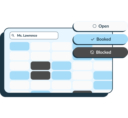 pop up showing a teacher's schedule 